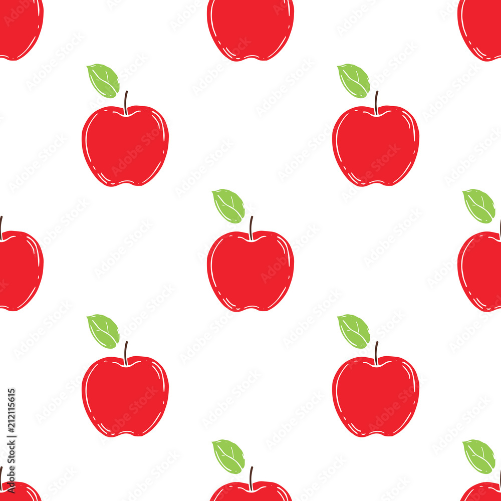 Seamless pattern with apples. Vector background. Seamless pattern with apples. Vector background.