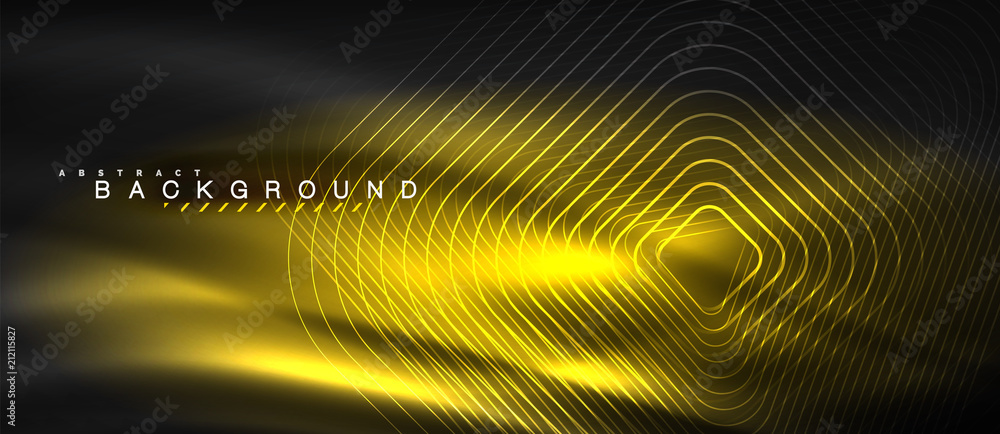 Neon glowing lines, magic energy space light concept, abstract background wallpaper design Neon glowing lines, magic energy space light concept, abstract background wallpaper design