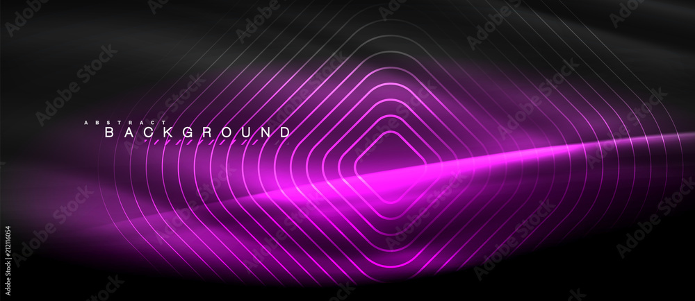 Neon glowing lines, magic energy space light concept, abstract background wallpaper design Neon glowing lines, magic energy space light concept, abstract background wallpaper design