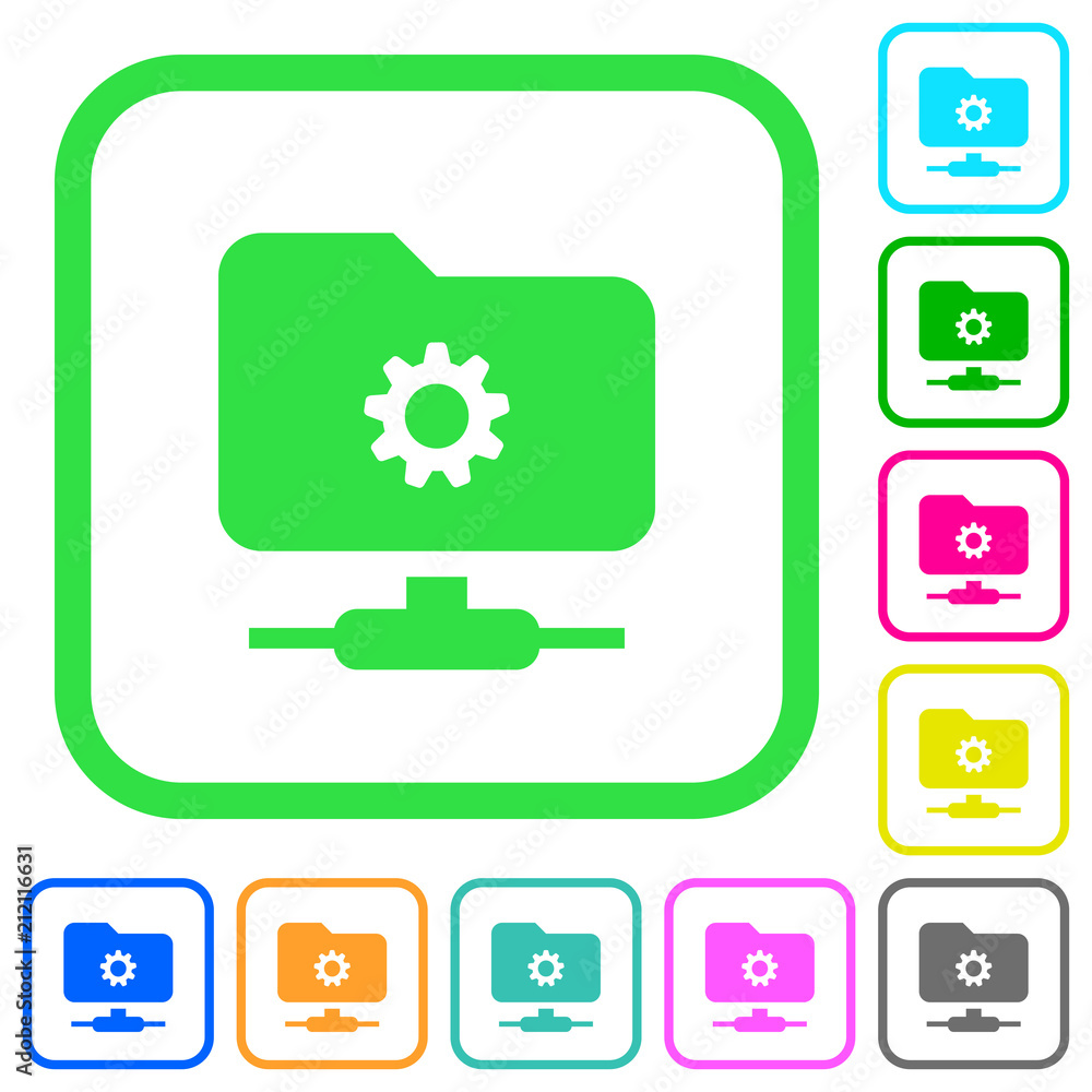 FTP settings vivid colored flat icons FTP settings vivid colored flat icons