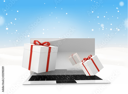christmas winter computer d...