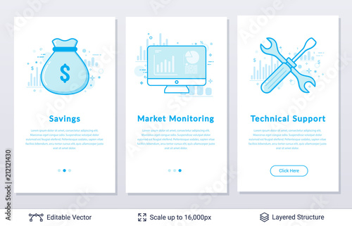 Money market monitoring symbols.