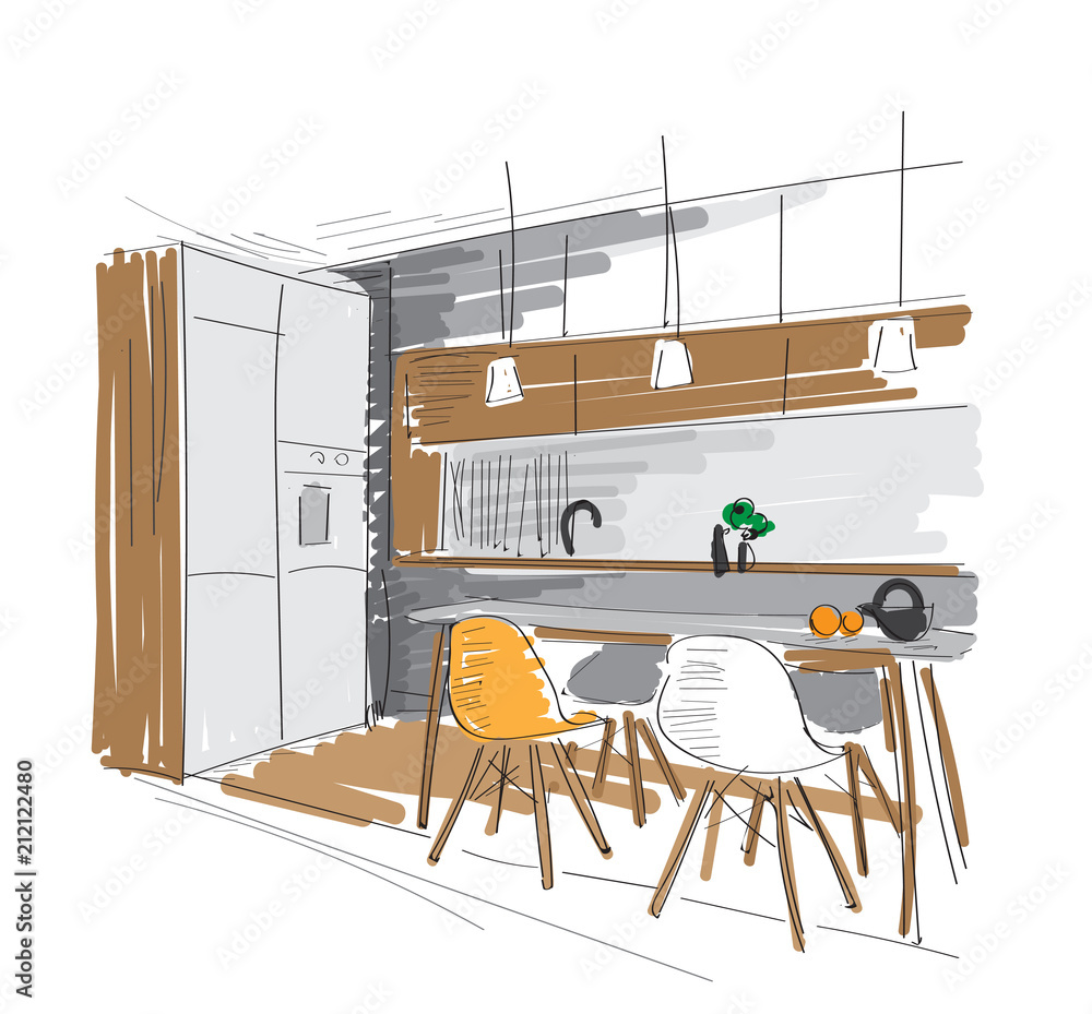 15320 Dining Room Drawing Images Stock Photos  Vectors  Shutterstock