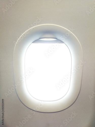 Airplane view window is open