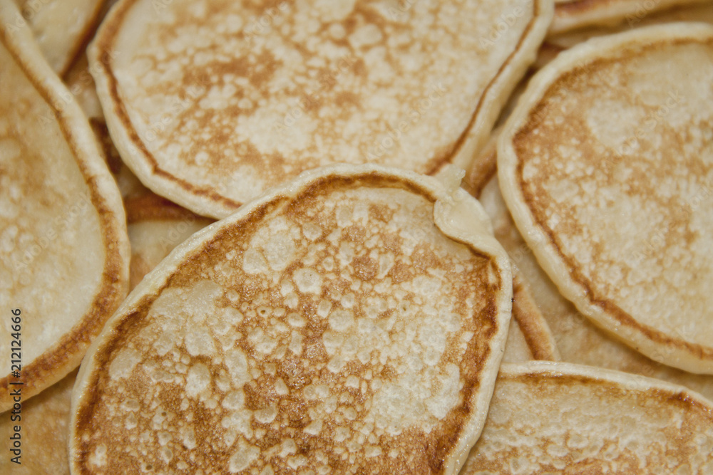Texture of fresh pancakes.