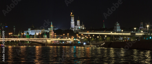The Moskva River night with Kremlin