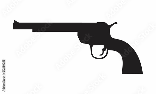 Vintage gun silhouette illustration