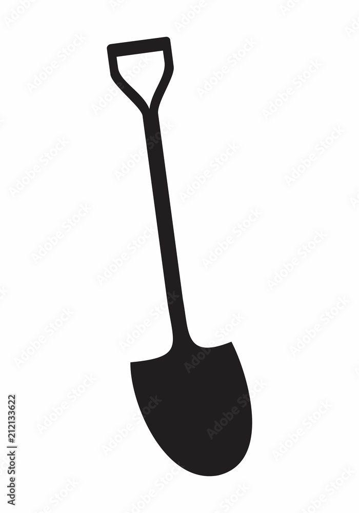 Shovel silhouette illustration Shovel silhouette illustration
