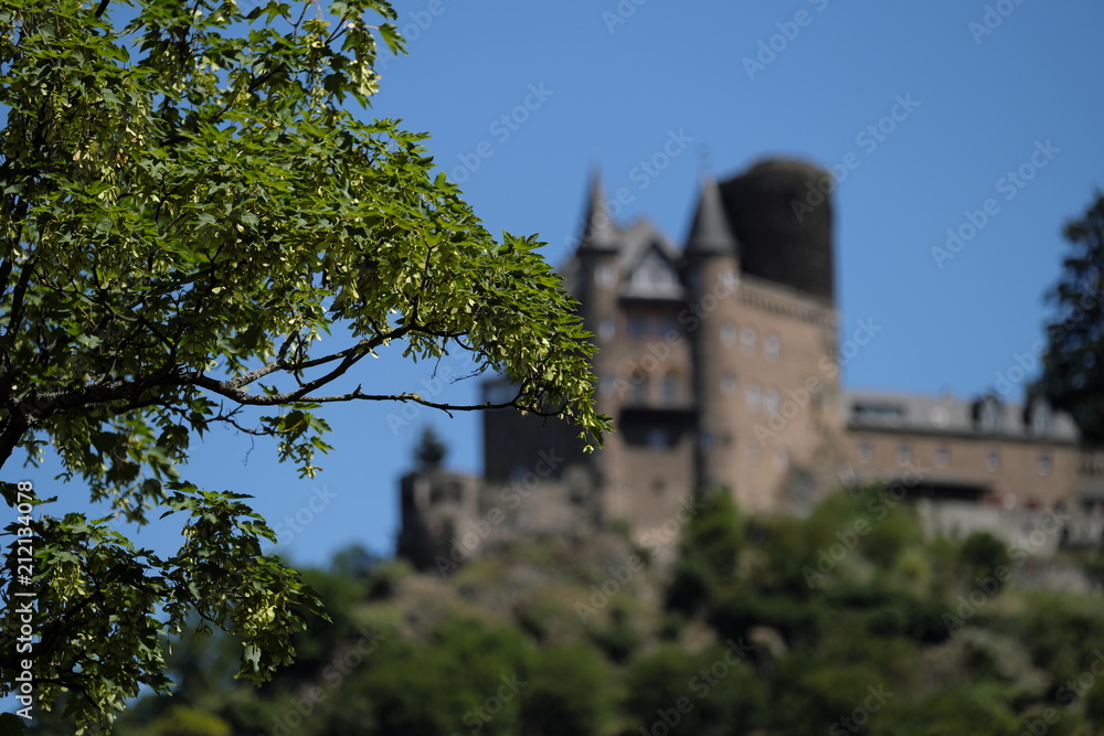 Burg Katz bei Sankt Goarshausen nahe Loreley - Stockfoto