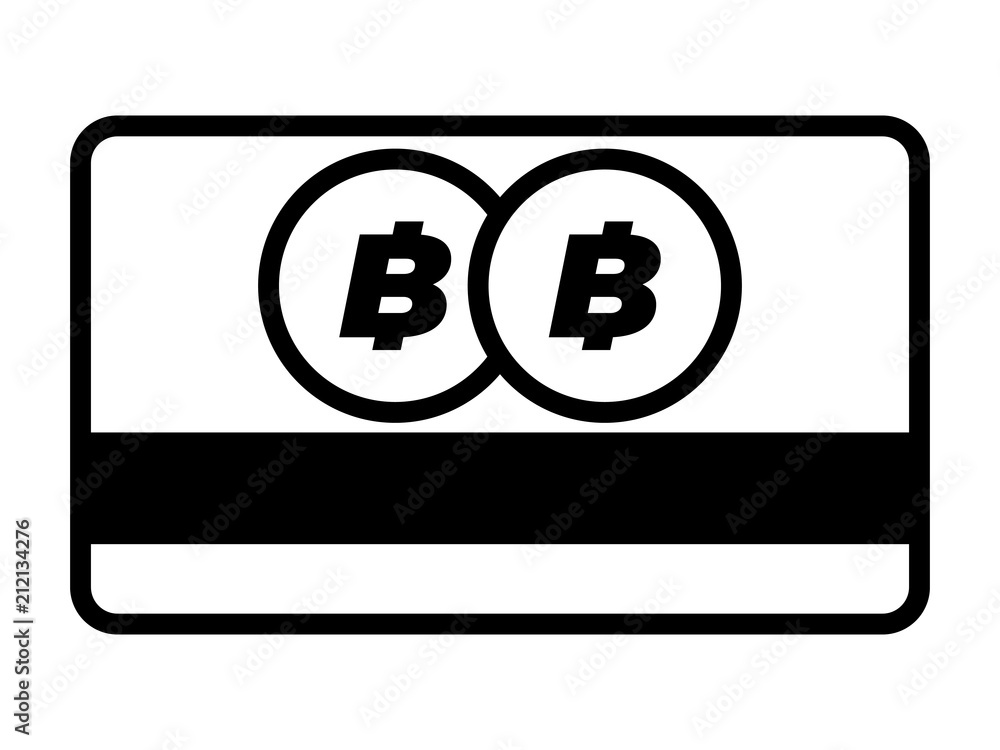 Crypto-currency exchange system credit card icon Crypto-currency exchange system credit card icon