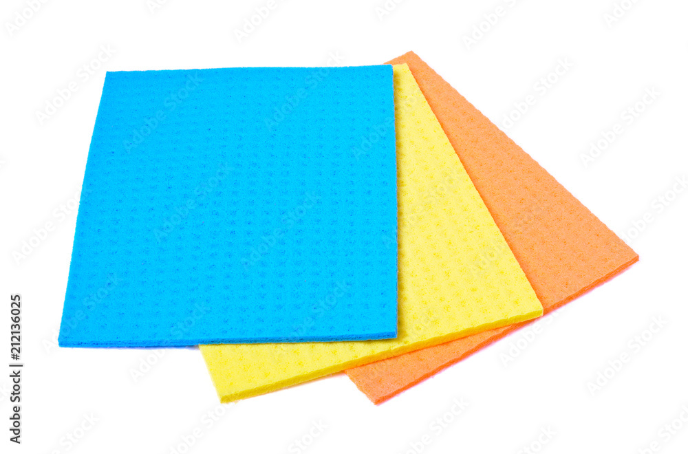 Rags to wipe the tables on a white background Rags to wipe the tables on a white background