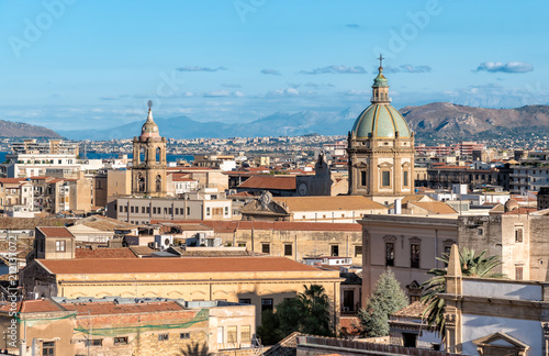 Top view of Palermo cityscape, Sicily, Italy © EleSi