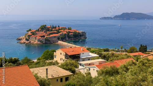 View at the St.Stephan (Sveti Stefan) island, Montenegro
