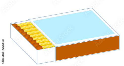 Box of matches illustration