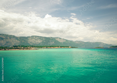 View from the shore to the sea