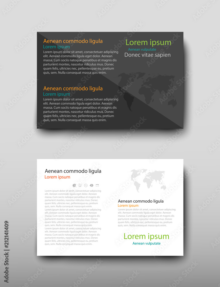 Leaflet cover presentation abstract geometric background, layout in A4 set technology brochure flyer design template vector shadow