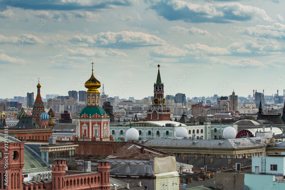 Fototapeta premium View of Moscow from the Central Children's Store