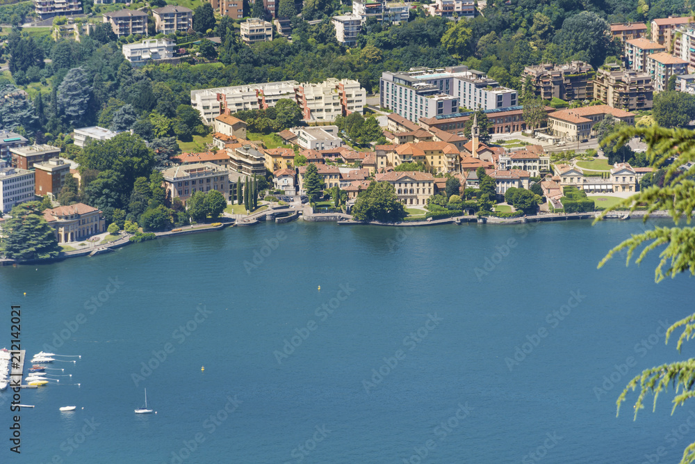 Lago di Como in Italy from Above.Aerial View