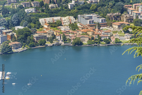 Lago di Como in Italy from Above.Aerial View © boryanam
