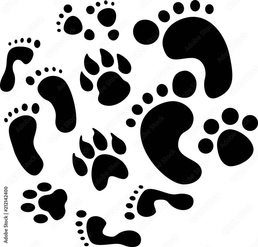 footprints stencils art