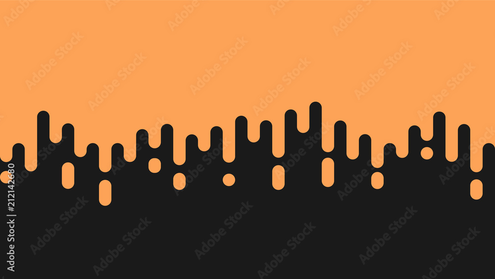 Abstract, flat dripping paint wallpaper/background (16:9). Orange and black  Stock Vector | Adobe Stock