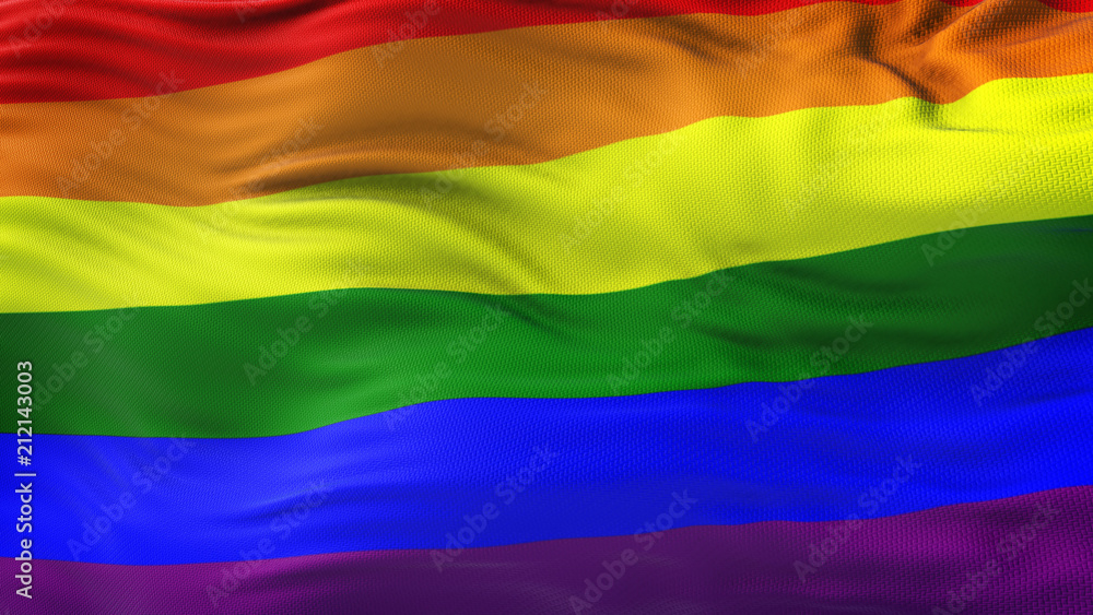 Fototapeta premium LGBT Realistic Waving Flag Background