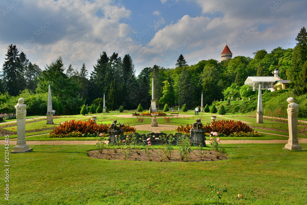 Green park in Prague. Czech Republic.