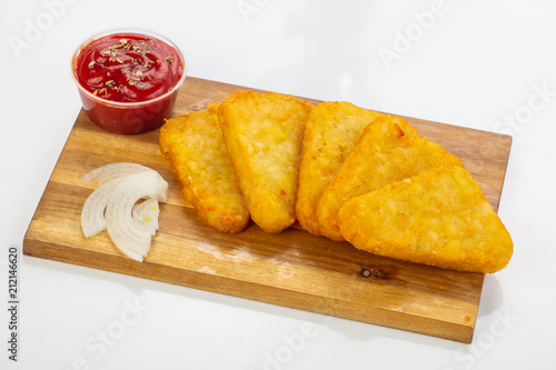 Potato cutlet with onion