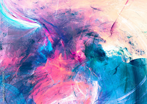 Cold multicolor beautiful futuristic pattern. Abstract painting bright color ...