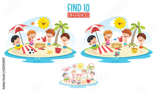 Vector Illustration Of Ten Differences