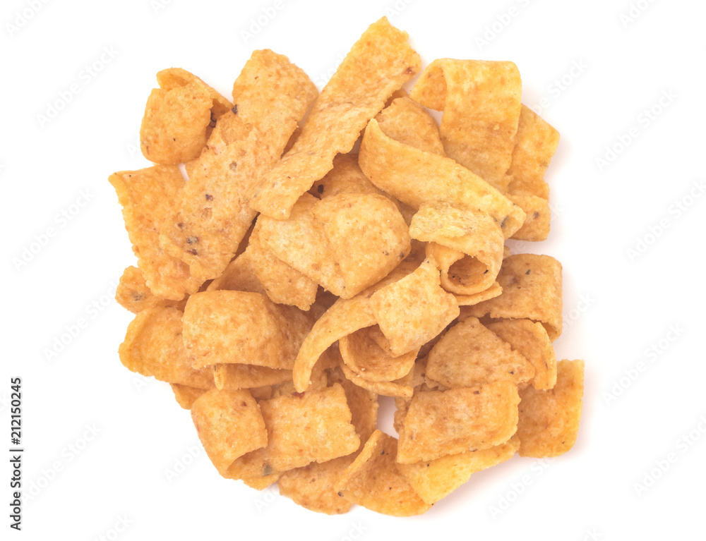 Yellow Corn Chips Isolated on a White Background Yellow Corn Chips Isolated on a White Background