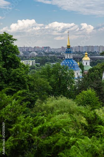 Monastery in the botanical garden of Kiev Ukraine