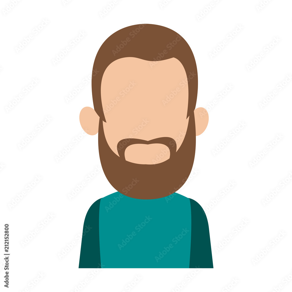 Young man faceless profile vector illustration graphic design Young man faceless profile vector illustration graphic design