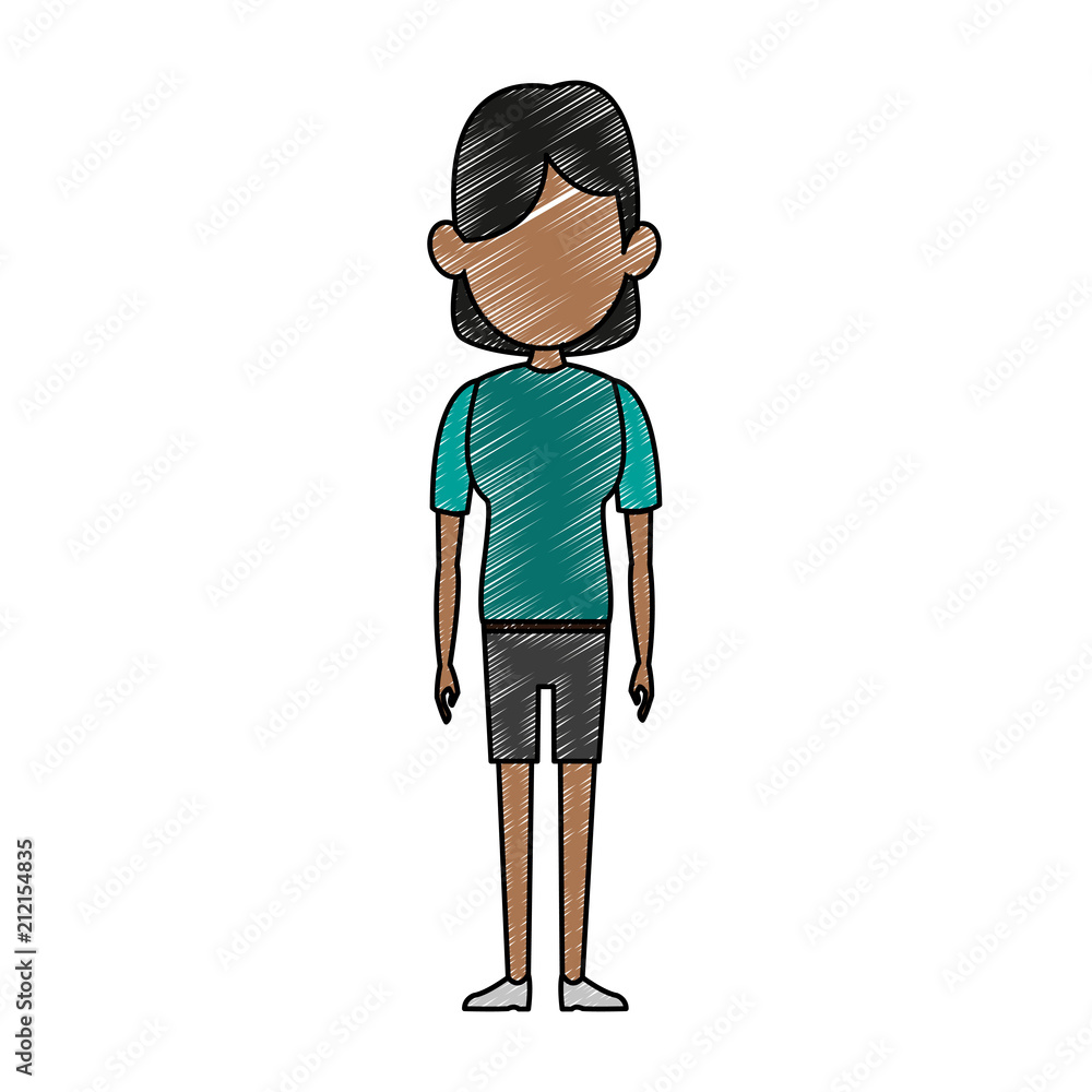 Fototapeta premium Woman afro cartoon isolated vector illustration graphic design