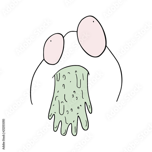 funny vomit monster draw