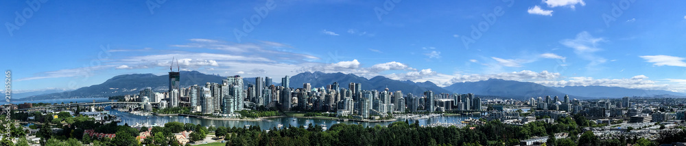 Naklejka premium Panorama centrum Vancouver