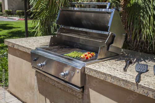 Asparagus and Chicken Vegetable Skewers on the Grill