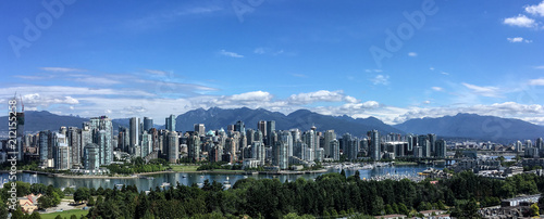 Downtown Vancouver skyline on a sunny day.  © CullenPhotos