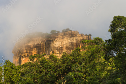 Image of beautiful  Sigiriya rock fortress at Sri Lanka.