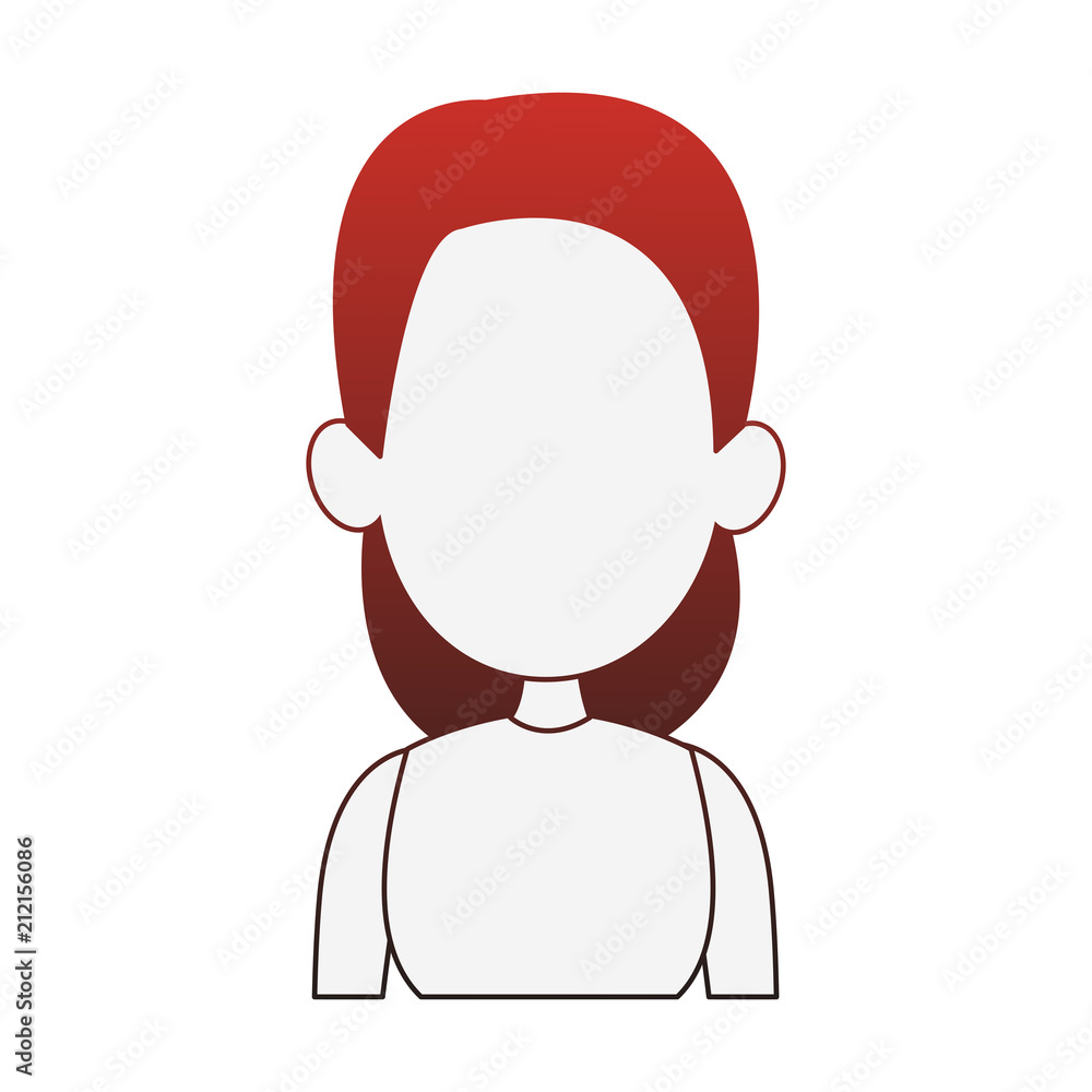 Young woman faceless with glasses profile vector illustration graphic design Young woman faceless with glasses profile vector illustration graphic design