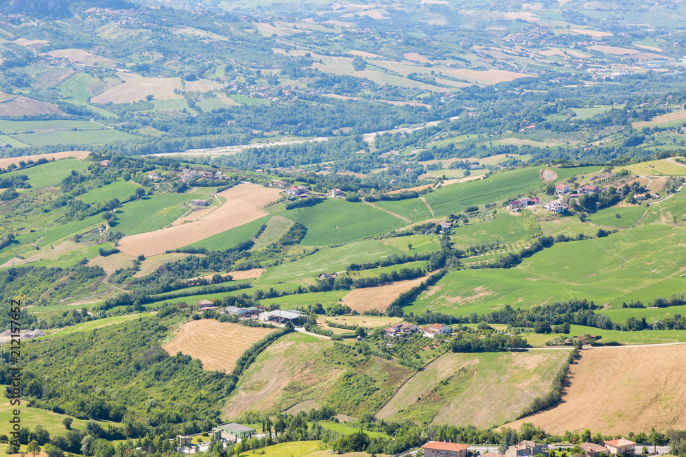Meadows and forests background of San Marino. Meadows and forests background of San Marino.
