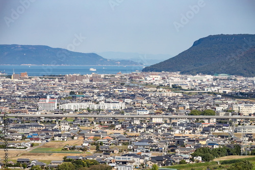 Landscape of a suburb in Takamatsu city,Kagawa,Shikoku,Japan