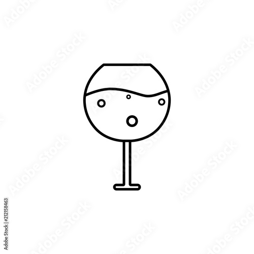glass of cognac icon. Element of drinks icon for mobile concept and web apps. Thin line glass of cognac icon can be used for web and mobile. Premium icon