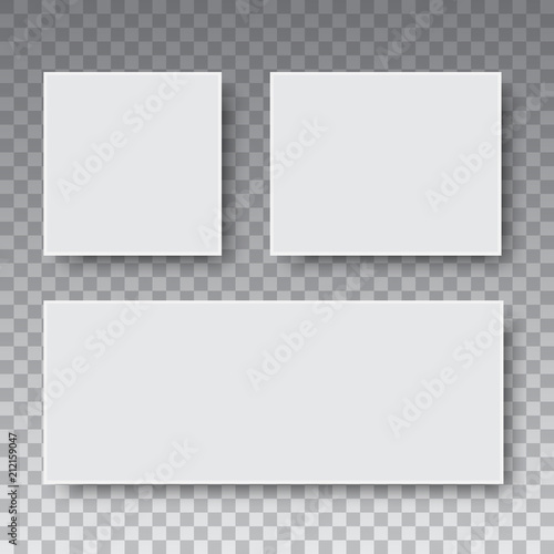 Blank of cardboard box on transparent background. Top view. Vector.