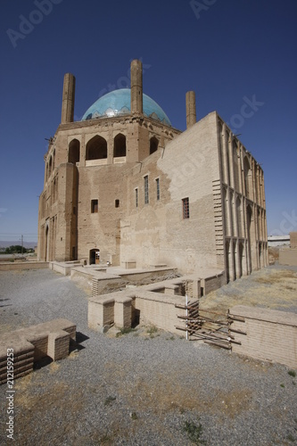 Close-up view of the Dome of Soltaniyeh, Iran photo