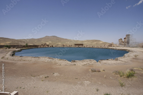 Pond in Takht-e Soleyman, UNESCO World Heritage Site in Iran