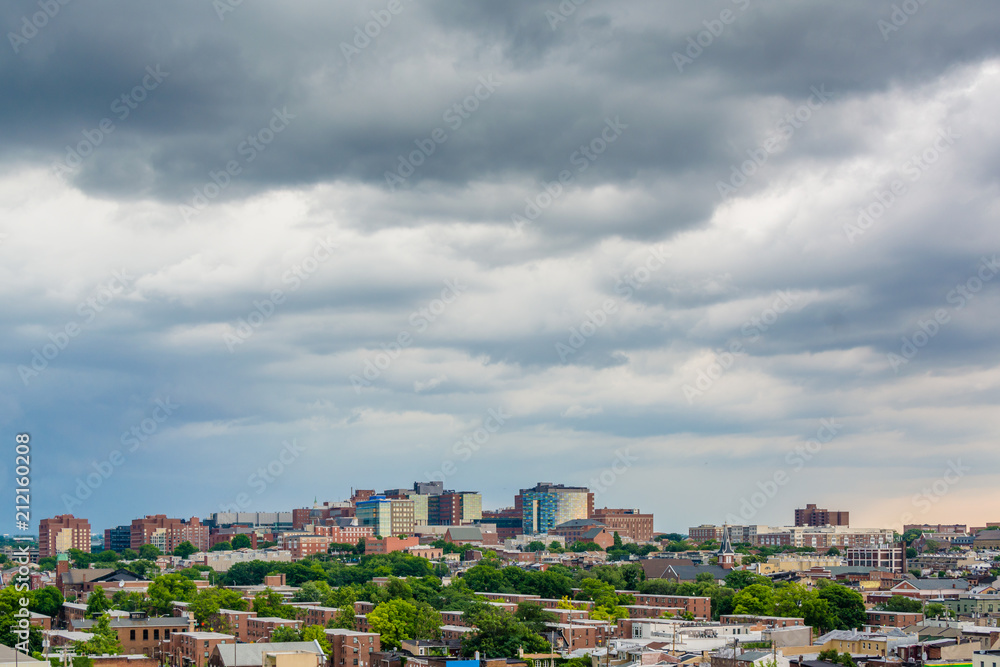 Storm clouds over Johns Hopkins Hospital, in Baltimore, Maryland Storm clouds over Johns Hopkins Hospital, in Baltimore, Maryland