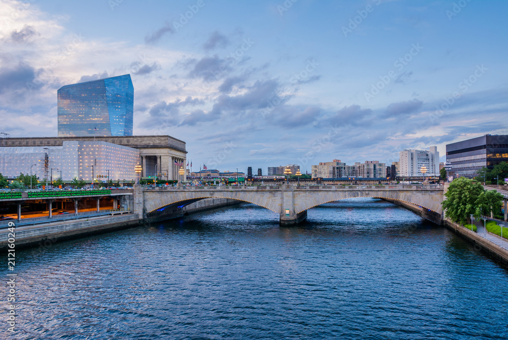 Fototapeta premium The Schuylkill River, in Philadelphia, Pennsylvania