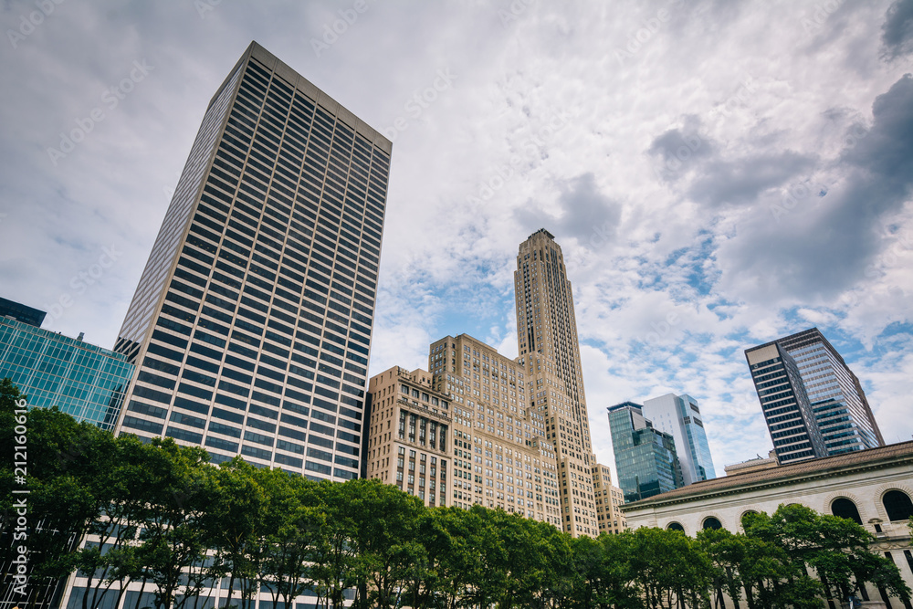 Buildings at Bryant Park, in Midtown Manhattan, New York City Buildings at Bryant Park, in Midtown Manhattan, New York City