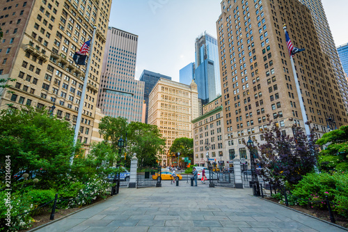 Buildings at Park Row and Broadway in Lower Manhattan, New York City